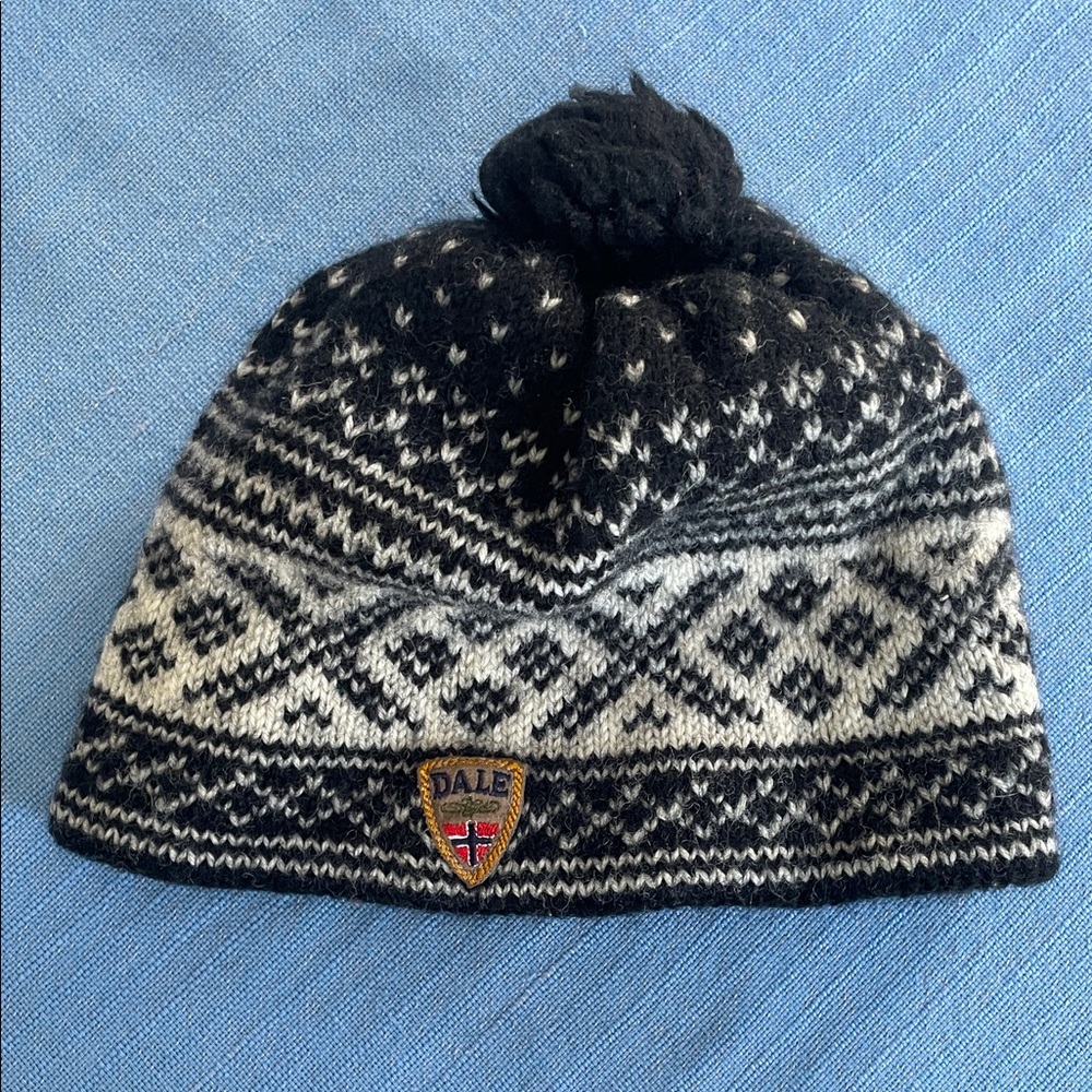 Dale of Norway Black and White Knit Hat